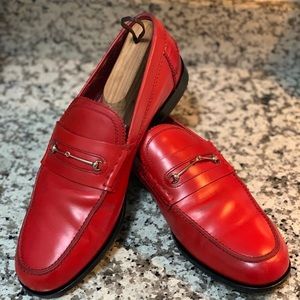 Red Gucci shoes
